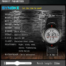 Sport Big Dial Men Electronic Waterproof Climb Luminous Digital Watch/Black A