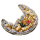 1pc Moon Rhinestone Beaded Patches Embroidery Fabric Appliques Garment Decor