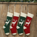 4pcs Christmas Acrylic Decor Candy Gift Bags Ornaments Reindeer Stockings Cover