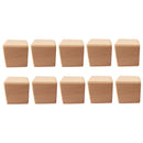 Wooden Cubes, 10 Pieces Natural Square Wooden Blocks Unfinished Craft, Wooden