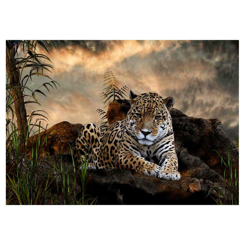 5D DIY Full Drill Diamond Painting Leopard Cross Stitch Embroidery Mosaic