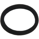 Lady Girls Black Nylon Wrapped Stretchy Rubber Hair Ties Bands 20PCS