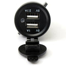 12V Dual USB Car Cigarette Lighter Socket Charger Power Adapter 60cm Cable