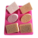 6 Cavity Rectangle Oval Silicone Soap Mold Handmade Soap Making CraftsB Hn