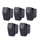 10 Pieces Car Boat 12V 20A Bar Rocker Toggle Switch with Orange &Green Light