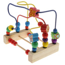 Wooden Beads Wire Maze Roller Coaster Color & Shape Cognitive Sorting Frame