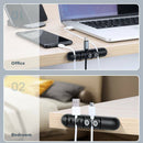 USB Charge Cable Holder Desk Cable Winder Clip Organizer Cord Management  5 Clip
