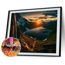 Color Landscape Painting Kit Present DIY Full Round Drill Diamond Picture
