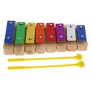 8-Notes Hand Percussion Xylophone w/ Beaters for Baby Toddler Musical Toys