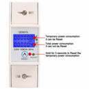 Din Rail Single Phase Wattmeter Power Consumption Watt Electronic Energy Me