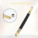 140mm Flexible Hose Car Wheel Valve Stem Tire Valve Extension w/ Steel Cap