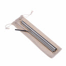 3Pcs Stainless Steel Drinking Straws Reusable Metal Straws+1Pc Cleaner Brush BX