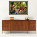 DIY 5D Diamond Painting Animals Dear Family Embroidery Rhinestone Crafts