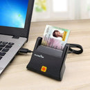 1X(ROCKETEK Usb 2.0 Smart Card Reader Cac Id,Bank Card,Sim Card Cloner Conn