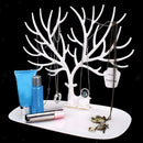 Modern Deer Horn Stand Jewelry Earring Necklace Ring Show Rack Holder White