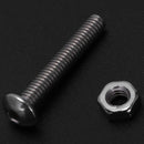 170Pcs M4 Stainless Steel Hex Drive Button Head Socket Cap Bolts Screws Nut U8T2