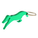 Aluminum Horse Simple Bottle Opener Key Ring Keychain Bag Pendent Green