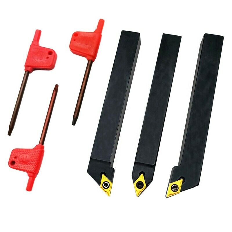 3Pcs 1/2 inch CNC Lathe Carbide Turning Tools Indexable Holder Set SDNCN121 G2Z7