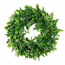 Round Wreath Artificial Wreath Green Leaves For Door Wall Window Decoration C4W5