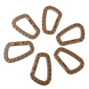 3 Pieces Carabiner Clip Keychain Outdoor Backpack Snap Hook Tan Qty Hard Plastic