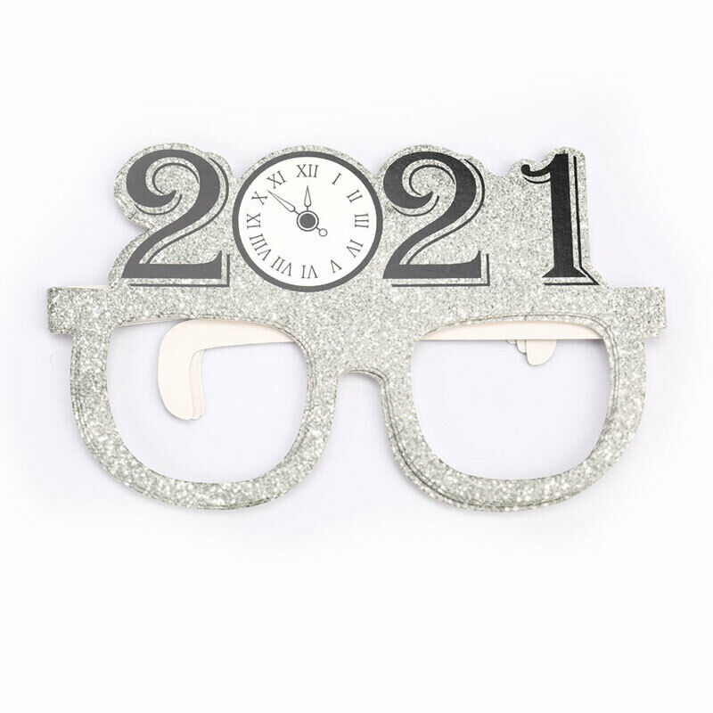 9PCS Happy New Year Party Favor Glasses Photobooth Props for Festival Suppli Hn