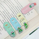 3Pcs /Set Fresh Cute Cactus Magnetic Bookmarks Stationery Office School Supplies