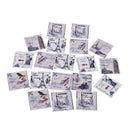 50Pcs 2 Holes Wood Postcard Handmade Wooden Buttons Sewing Scrapbooking DIY