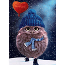 DIY 5D   Diamond Purple Pet Owl  Wall Stickers Painting Home Decor