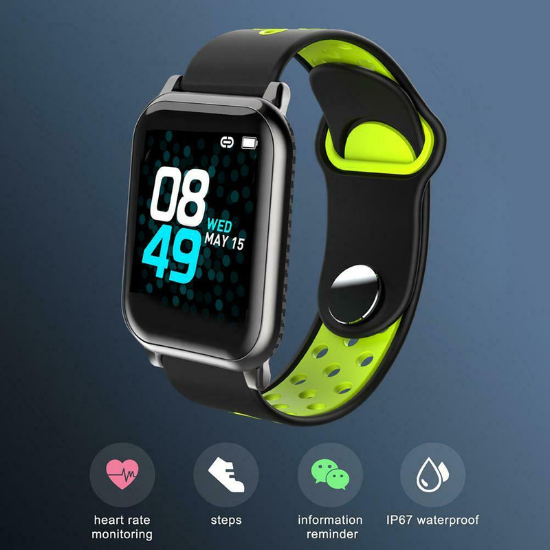 F8S Smart Bracelet Heart Rate Monitor Wristband Fitness Tracker for Android iOS