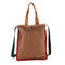 Plush Women Shoulder Crossbody Bag Hit Color Fashion Handbag (Light Brown)