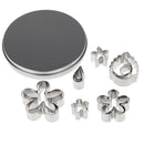 12pcs flower shape cookie cutter slicers biscuit stainless steel cake mold B Bj
