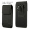 For 5.5 Inch Phone Belt Bag Black Flip Holder Pouch Universal w/ Carabiner Hook