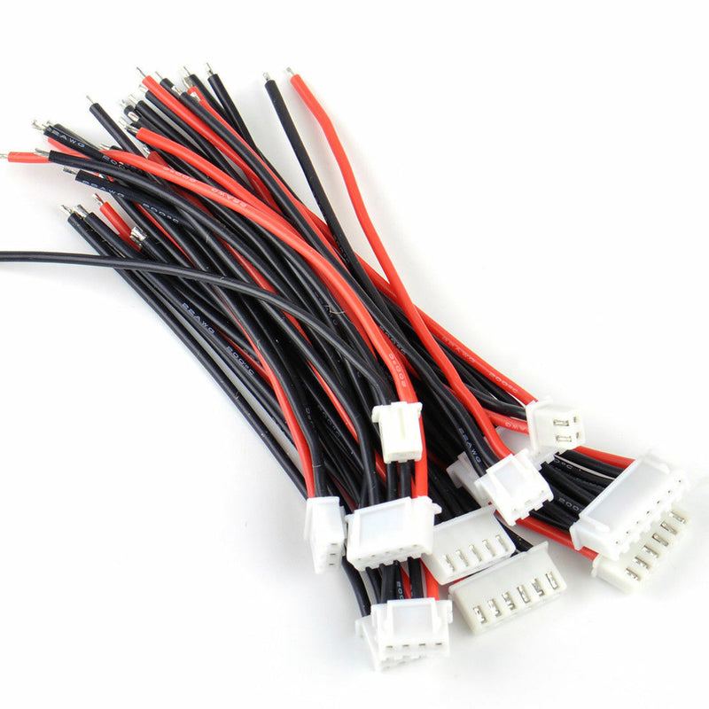 12pcs 1-6S Lipo Battery Balance Connector Charger Adapter Charge Plug Cable Wire