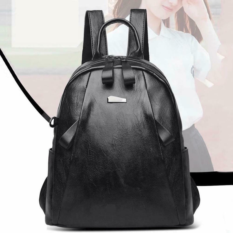 Fashion Women PU Leather Shoulder Bag Teenage Girl College Daypack Backpack