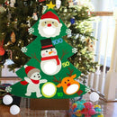Christmas Toss Games with 3Pcs Snowballs DIY Felt Christmas Tree New Year G