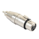 2pcs 3-Pin XLR Female to RCA Male Plug Audio Cable Cord Microphone Adapter