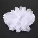 Baby Girls Chiffon Flower Headband Dress Up Headband (White) G9R8