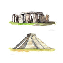 42 pcs Travel Around World Famous Building Craft Scrapbook Decorative Stickers