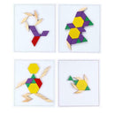 60pcs Wooden Puzzle Blocks Shape Cognition for Children Early Education