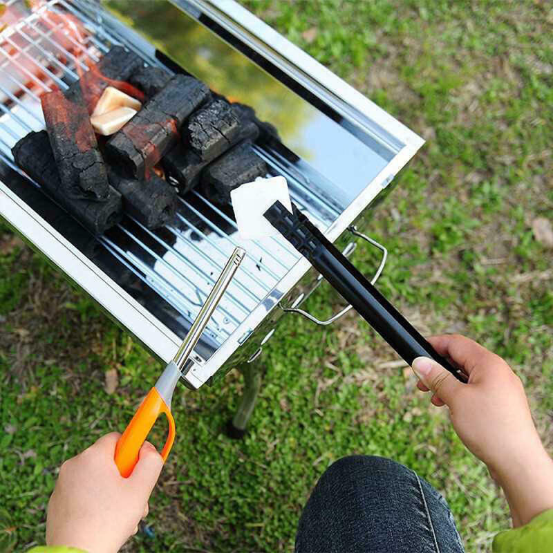 8Pcs Set Long Skewers Kitchen Outdoor BBQ Tools BBQ Grill Accessories