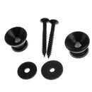 Pair GUITAR STRAP BUTTONS Lock END PINS W Screws & Pads