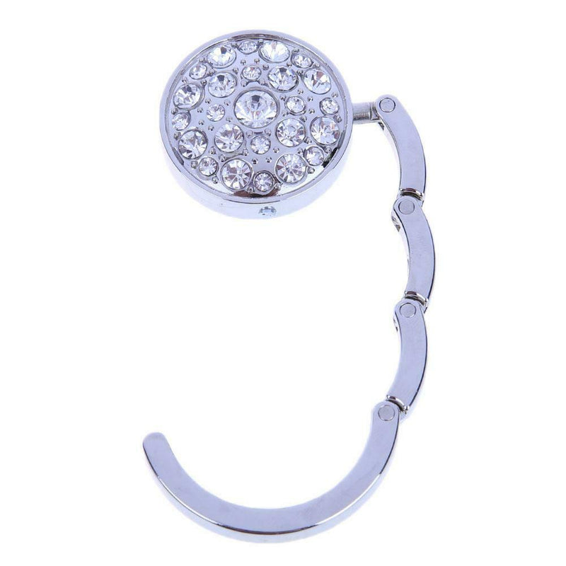 Portable Alloy Rhinestone Foldable Purse Bag Hanger Handbag Hook Table