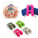 New 10pcs Home Mini Flocking Hook Clothes Hanger Easy Hanging Closet Orga ZVN