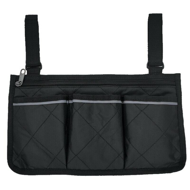 Wheelchair Side Bag for Back Wheelchair Storage Bag Pouch Fits Most Bed Rai B2N8