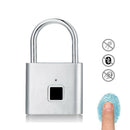 Security Keyless Usb Rechargeable Door Lock Fingerprint Smart Padlock Quick
