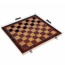 3 in 1 Wooden International Chess Set Board Travel Games Chess Backgammon D