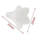 50 White Lily Flower Frosted Acrylic Beads 22x22mm.