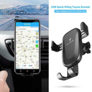 B015 Fast Charge 10W Qi Wireless Charger Gravity Air Vent Car Phone Holder