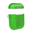 Green Earphone Casing Protective Skin Cover with Buckle For AirPod 1 Gen