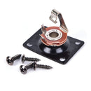 black Square Style New Guitar Jack Plate , Output Socket Chrome Rectangle_AU Bj